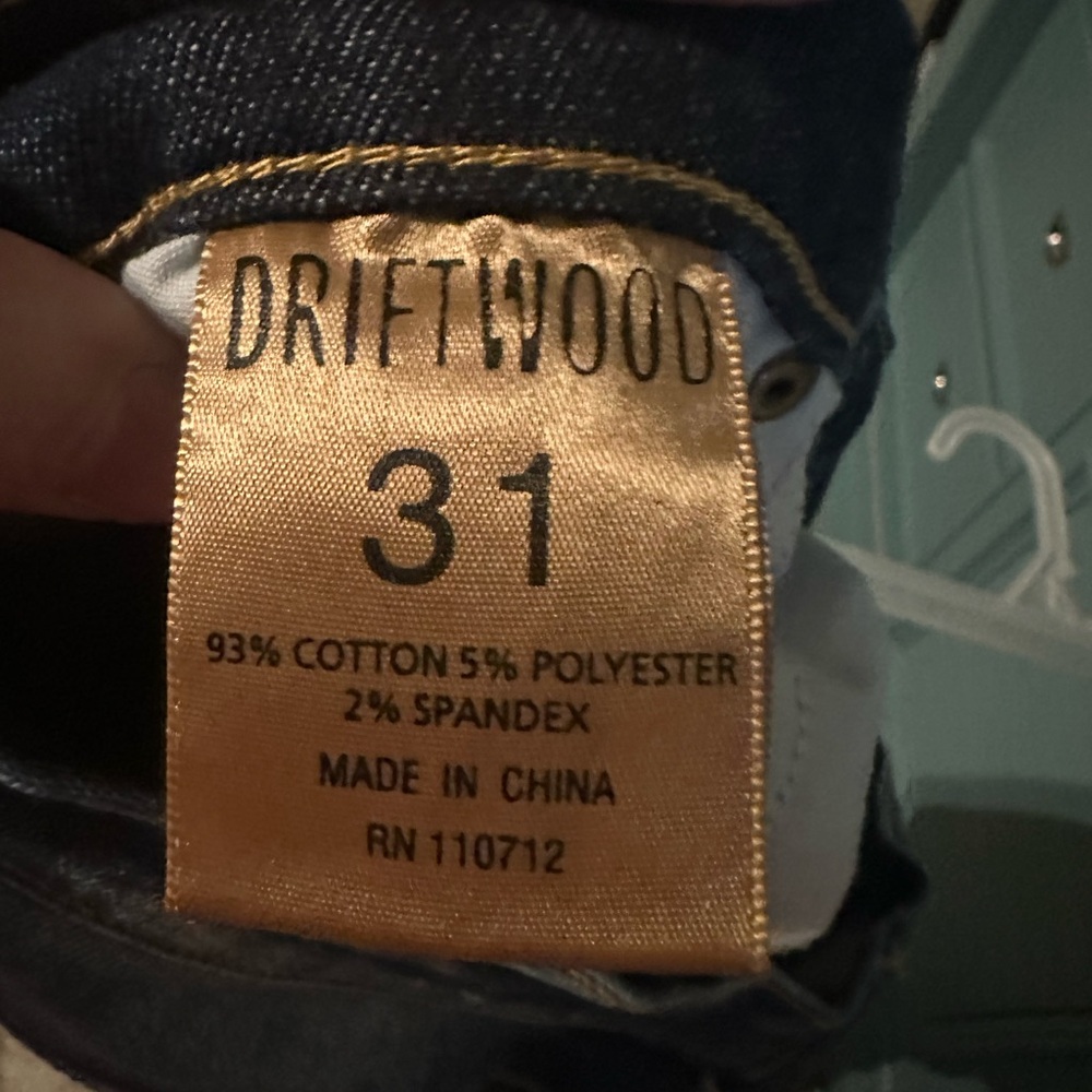 DRIFTWOOD Floral Embroidered Blue Flare Jeans Women’s size 31. Classic fit. - Picture 9 of 14